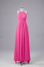 Elegant Halter Keyhole Chiffon Bridesmaid Dress