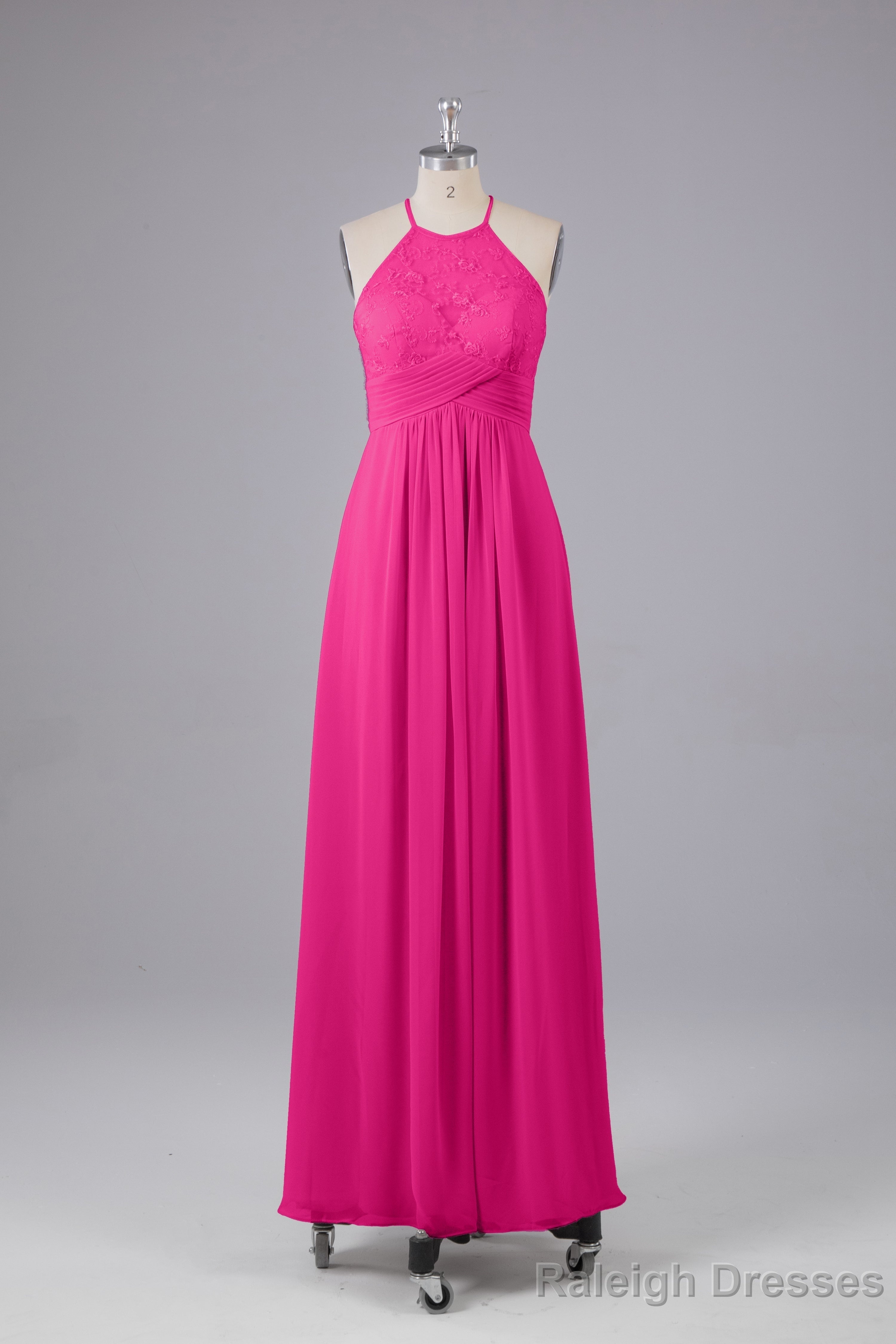Elegant Halter Keyhole Chiffon Bridesmaid Dresses