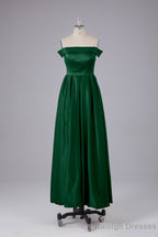 Elegant Off the Shoulder Satin Bridesmaid Dresses