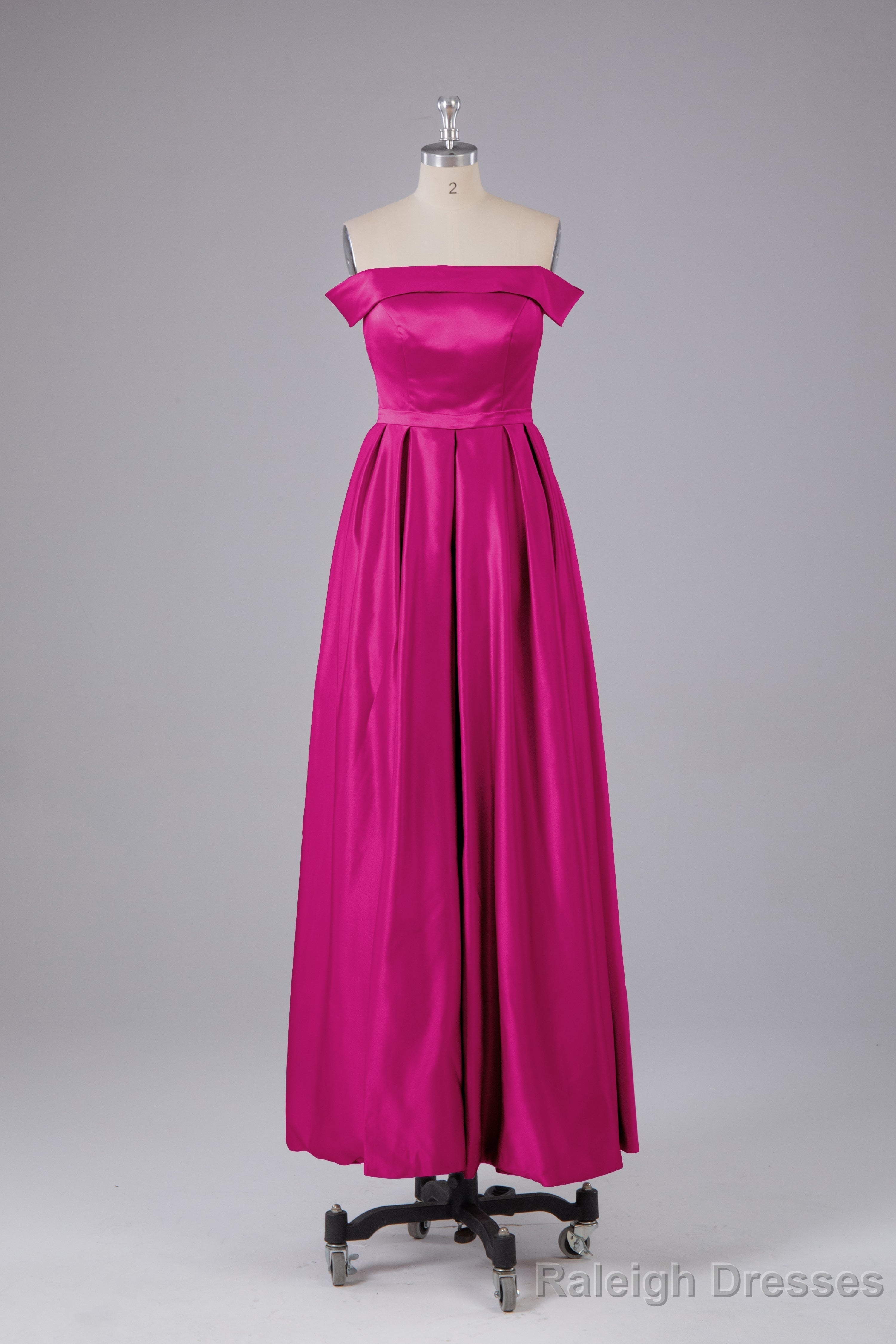 Elegant Off the Shoulder Satin Bridesmaid Dresses