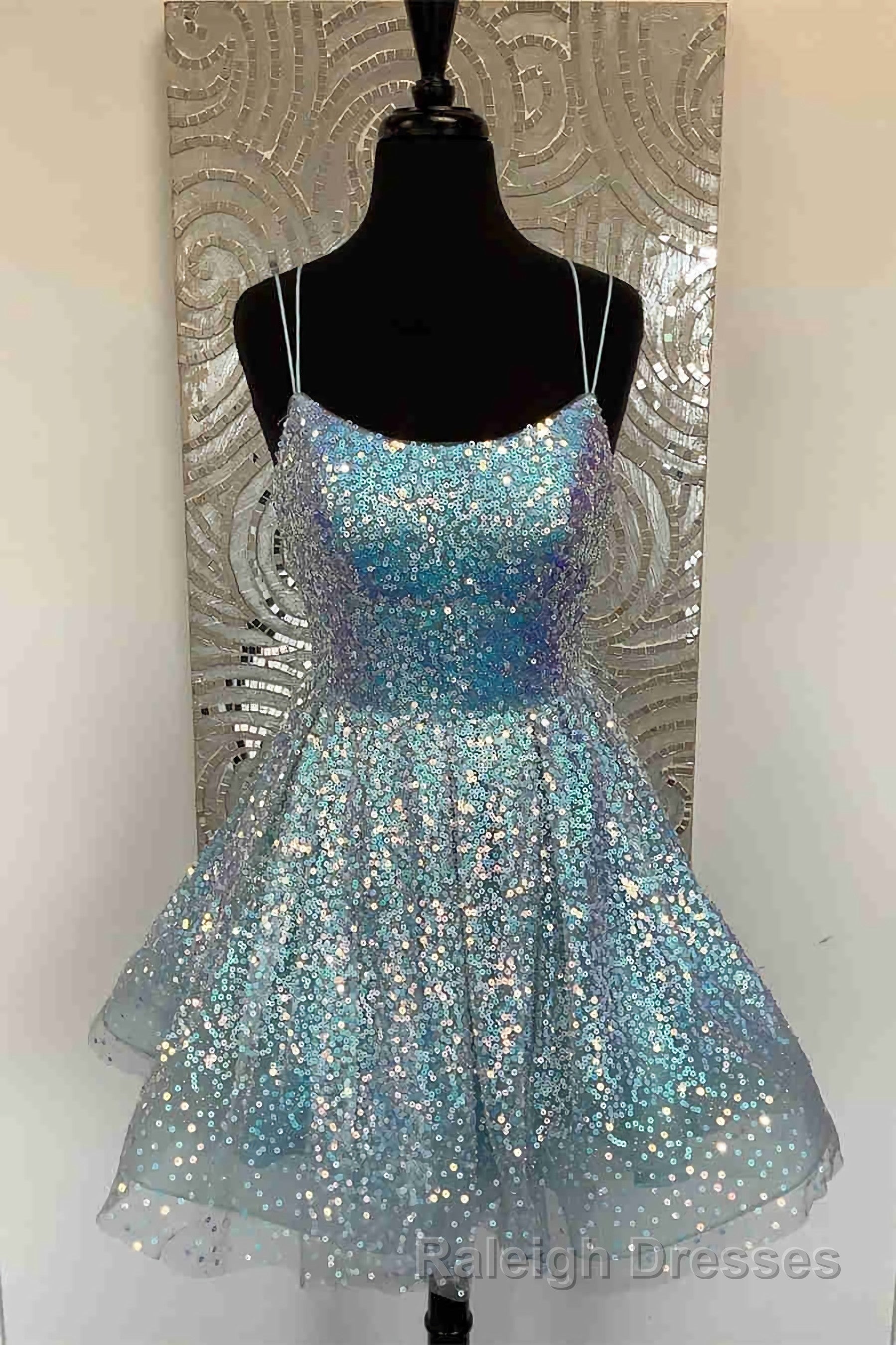Cute Hot Pink Sequins A Line Homecoming Dresses Hoco Night Dress