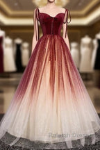 Fairytale Red Gradient Prom Dresses