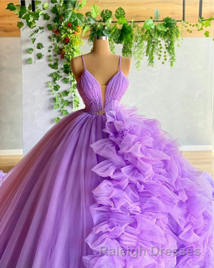 Unique prom dress evening gowns Wedding Dresses with Train prom dress Secondary image