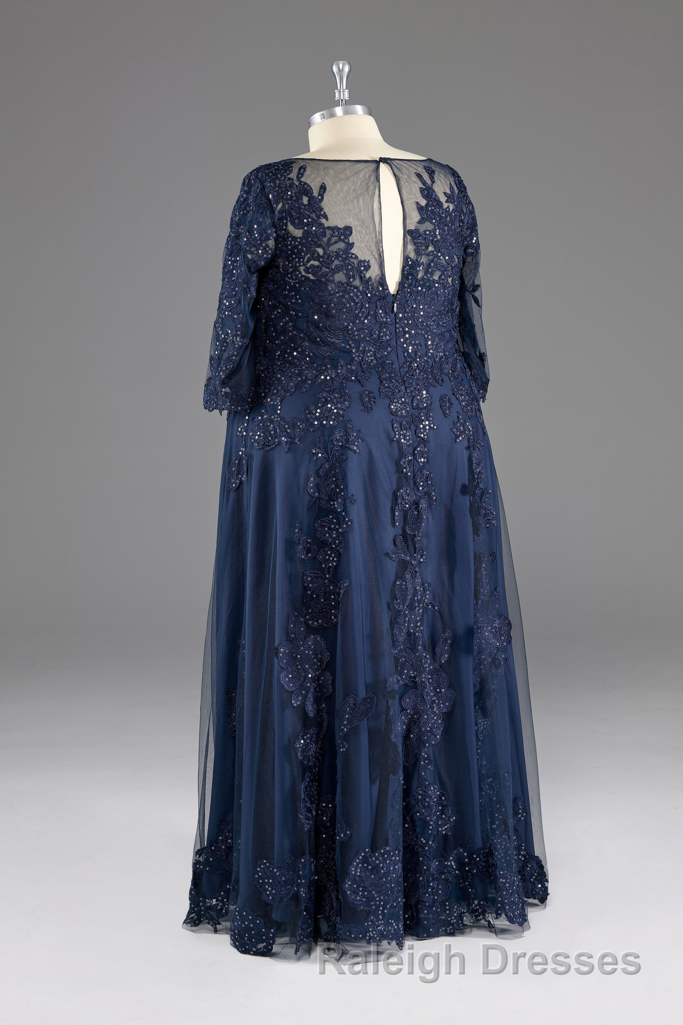 Half sleeves Sequined Elegant Lace Mother of The Bride Dress