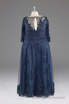 Half sleeves Sequined Elegant Lace Mother of The Bride Dress