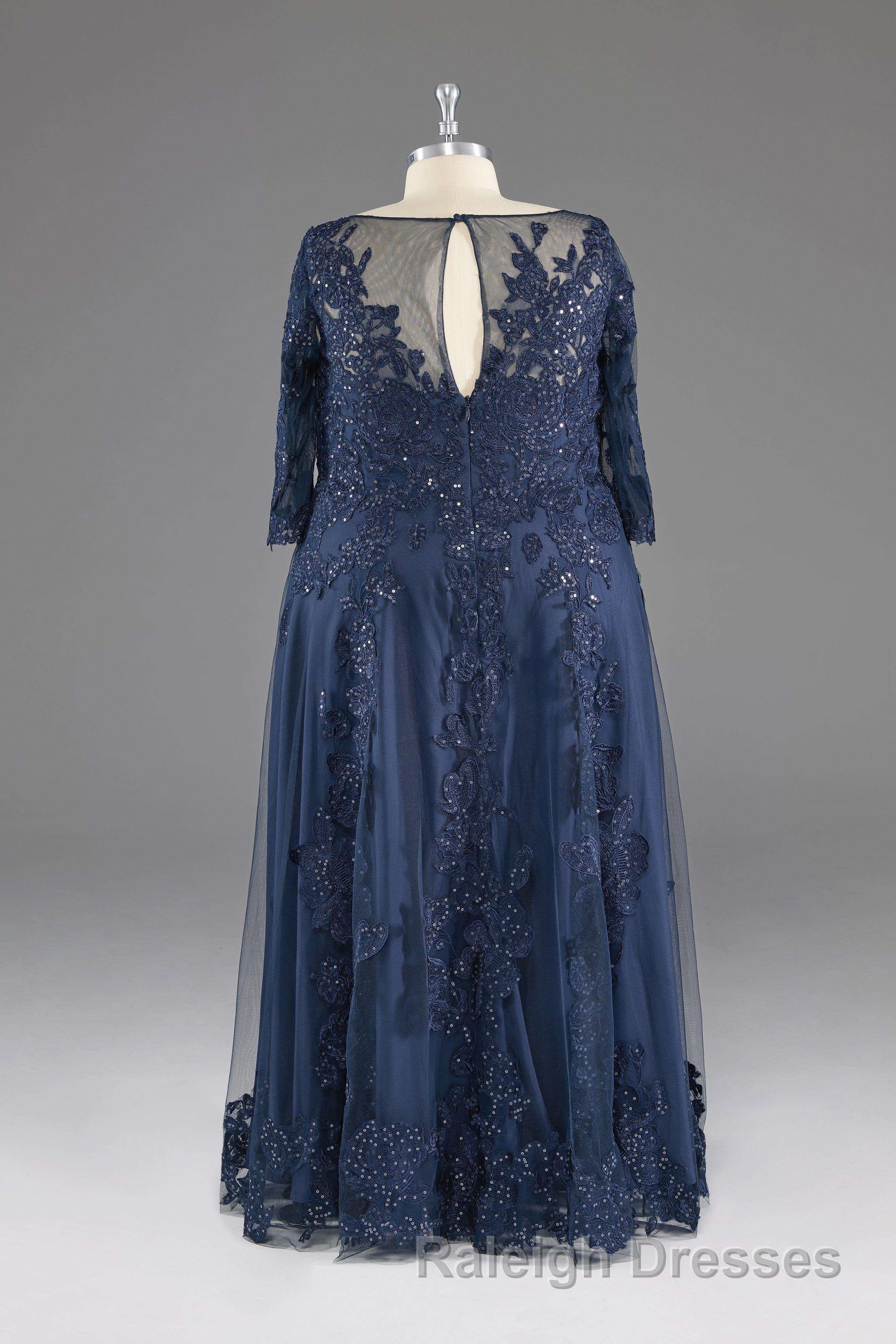 Half sleeves Sequined Elegant Lace Mother of The Bride Dress