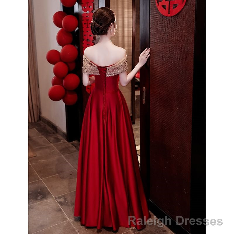 Off Shoulder Sequin A Line Prom Gowns Secondary image