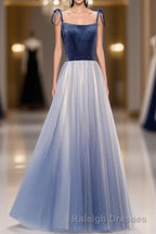 Spaghetti Straps Lace Up Floor Length Modest Prom Dress