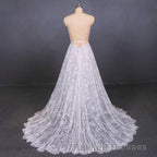 Charming Spaghetti Straps Long A Line Wedding Dress Beach Wedding Dress
