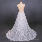 Charming Spaghetti Straps Long A-line Wedding Dresses Beach Wedding Dresses