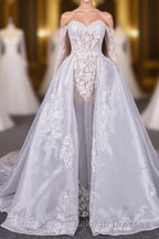 Long Sleeves Simple Elegant Wedding Dresses Lace Wedding Gowns