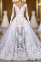 Elegant Long Sleeves Lace Wedding Dresses Beautiful Bridal Dresses
