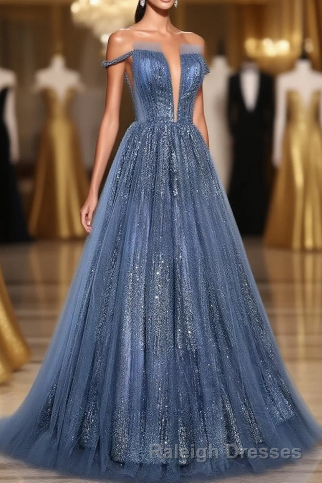 Lovely Tight A-line Lace Up Blue Prom Dresses For Girls Party Dresses Main image