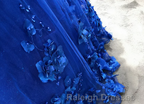 Royal Blue Quinceanera Dress Ball Gown With Appliques Flowers Princess Sweet 16 Dresses