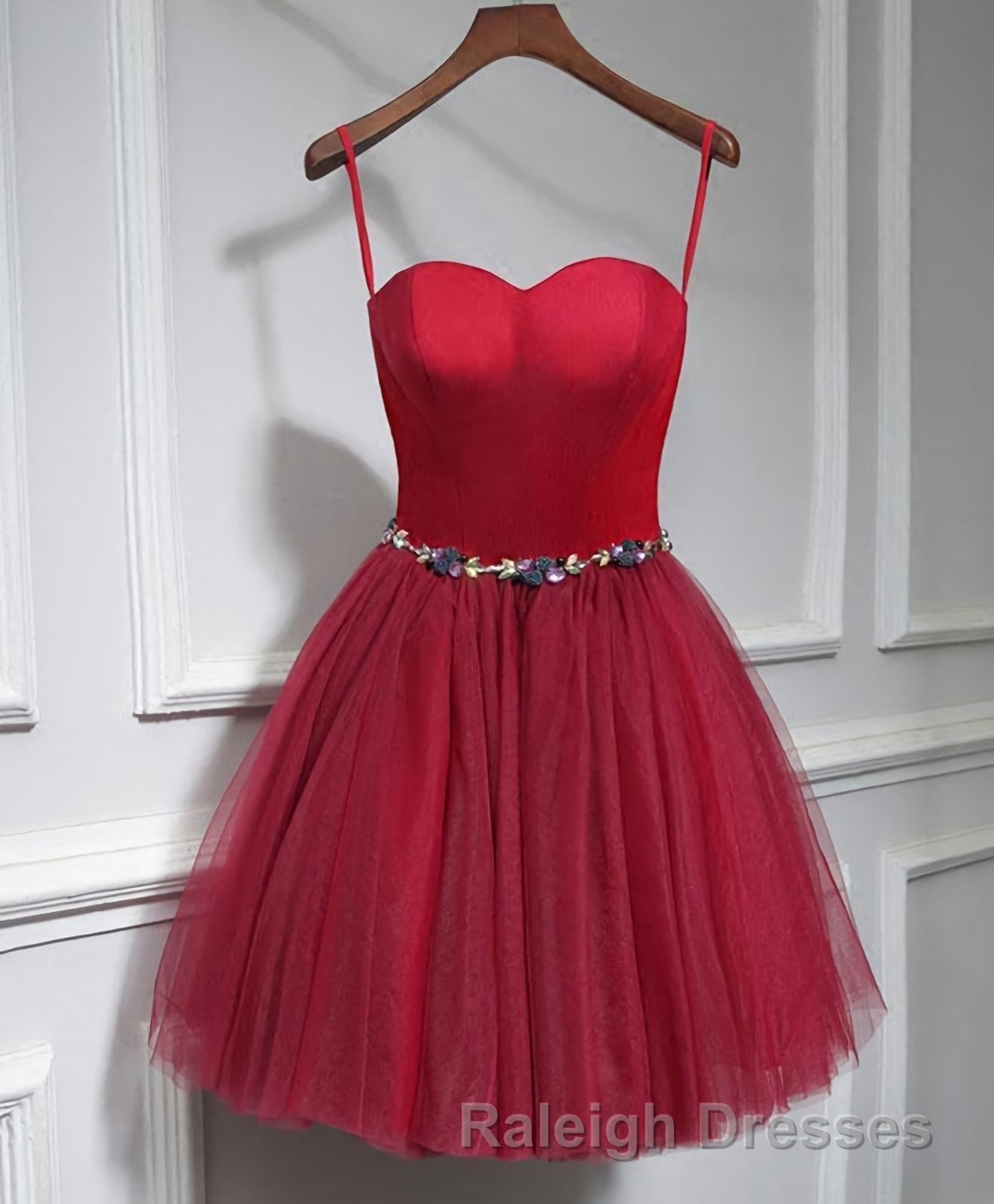 Cute Sweet Neck Short Prom Dresses Mini Dress