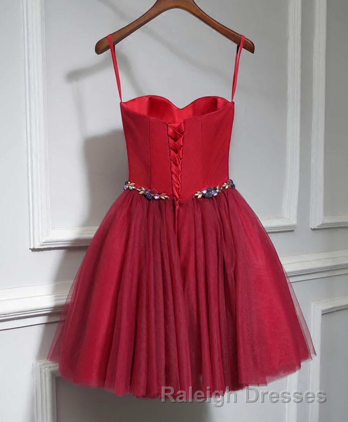 Cute Sweet Neck Short Prom Dresses Mini Dress