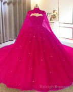 Tulle Ball Gowns Quinceanera Dresses, With Cape