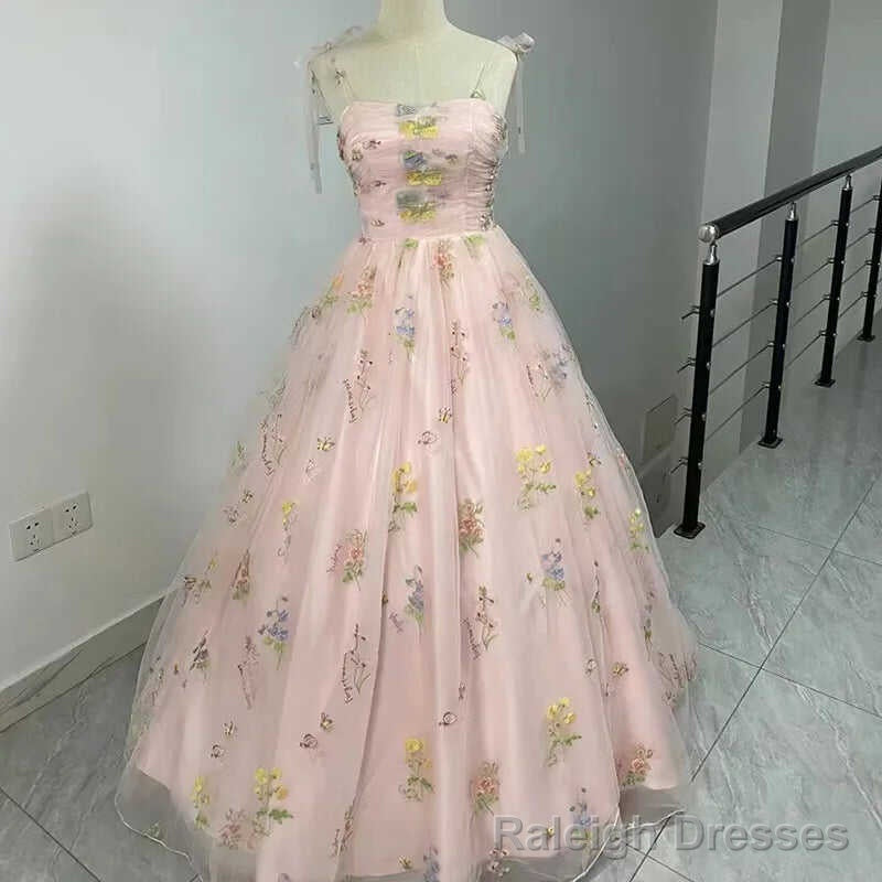 Luxury Floral Embroidery Long Pink Prom Evening Dresses Women Summer Party Formal Occasions Reception Dress Main image