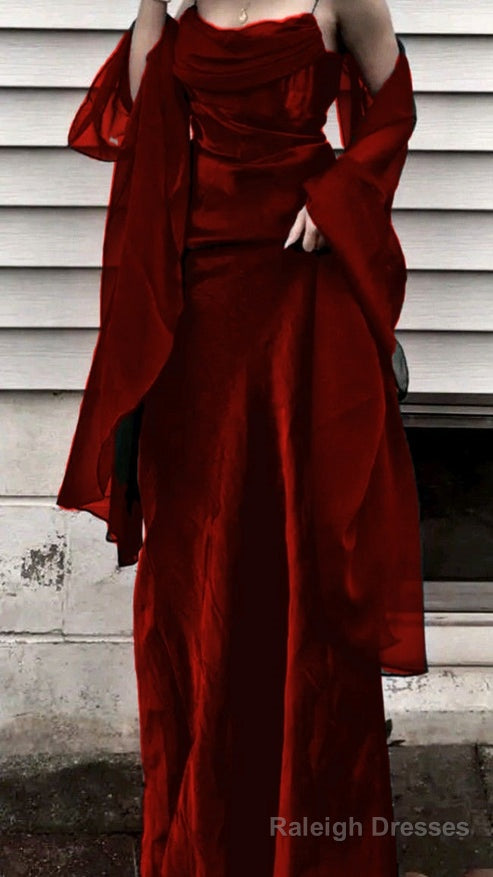 Vintage A Line Spaghetti Straps Green Chiffon Prom Dresses Long Evening Gown Formal Party Dress With Ribbon Secondary image