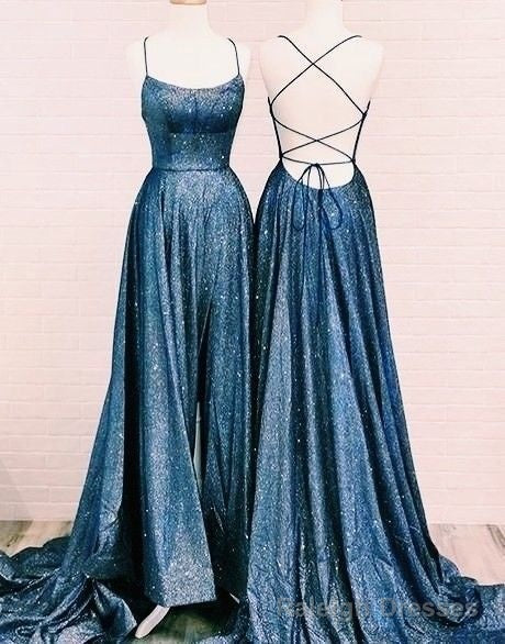 Sequins long prom dress evening dress Main image