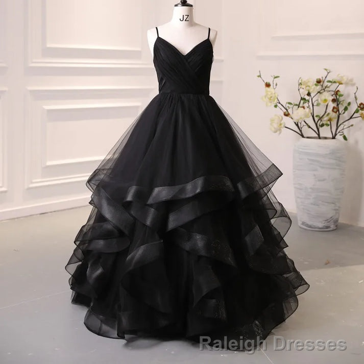 Lace Wined Red Black Quinceanera Dress Spaghetti Straps Ruched Organza Prom Dress