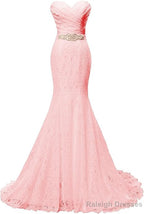 Elegant Mermaid Sweetheart Lace up Back Wedding Dress