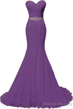 Elegant Mermaid Sweetheart Lace up Back Wedding Dress