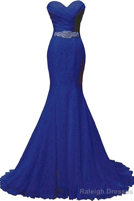 Elegant Mermaid Sweetheart Lace up Back Wedding Dresses