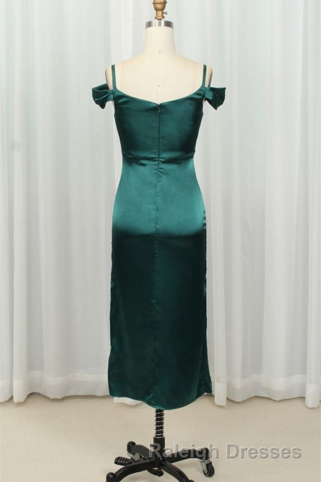 Straps Green Silk Satin Bodycon Midi Dress Secondary image