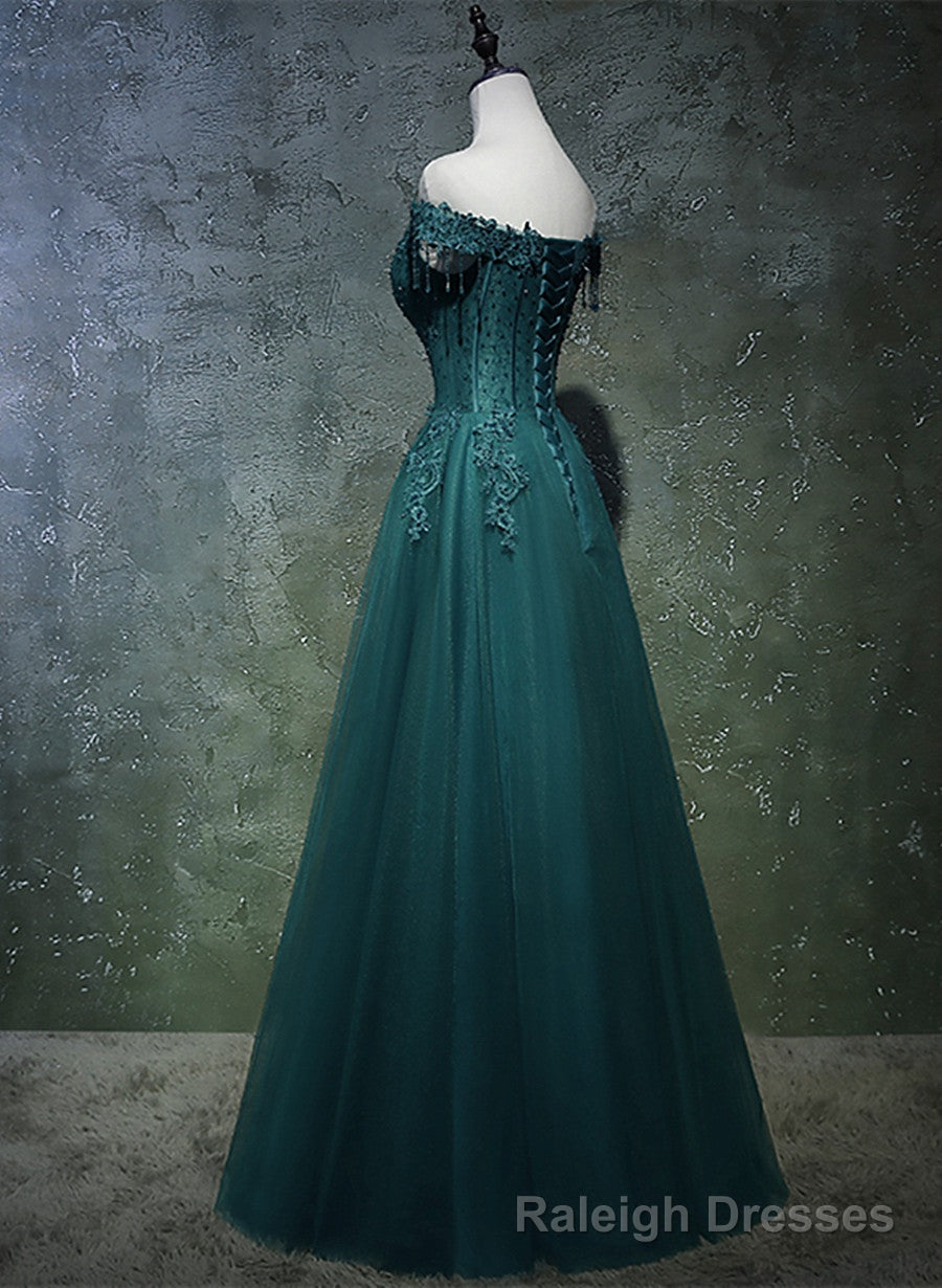 Pretty Mermaid  Green Long Prom Dresses Evening Gowns