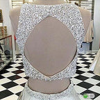 Two Piece High Neck Burgundy Prom Dress, Beaded Open Back Evening Gowns