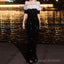 Off-Shoulder Rhinestone Ruffled Mermaid Evening Gown
