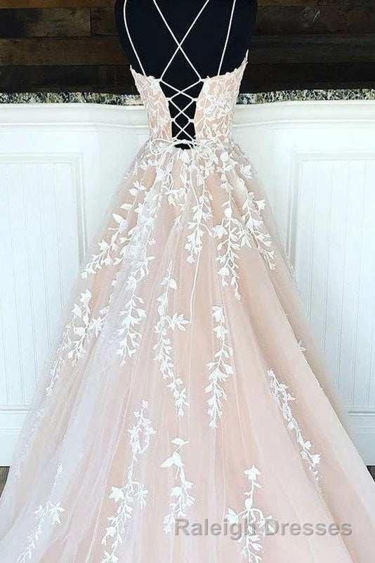 Hottest Elegant Spaghetti Straps Backless Lace Long Princess Prom Dress For Teens Secondary image