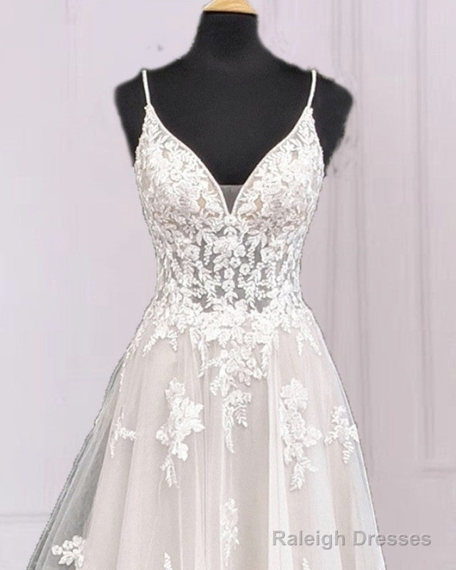 A-Line Appliques Wedding Dress