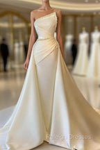 A Line Asymmetrical Beaded Floor Length Open Back Sleeveless Prom Dress