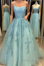 A Line Backless Lace Long Sky Blue Prom Dresses Backless Sky Blue Lace Prom Dresses Sky Blue Prom Dresses