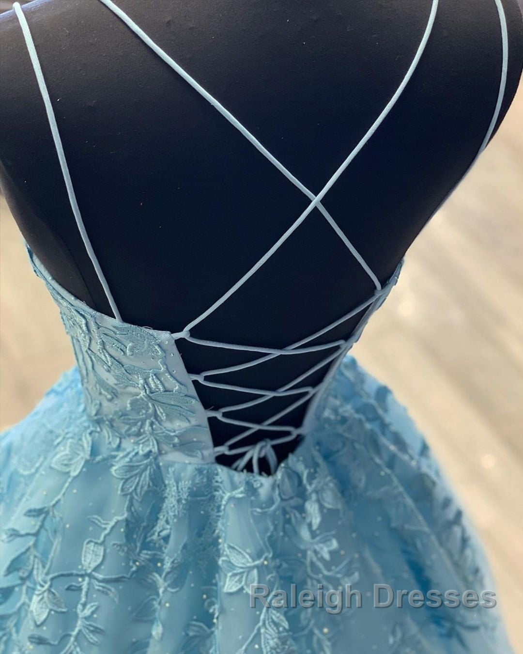 A Line Backless Lace Long Sky Blue Prom Dresses Backless Sky Blue Lace Prom Dresses Sky Blue Prom Dresses