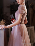 A-Line Beautiful Back Elegant Prom Formal Evening Birthday Dress Sweetheart Neckline Short Sleeve Floor Length Lace With Beading  / Puff Balloon Sleeve