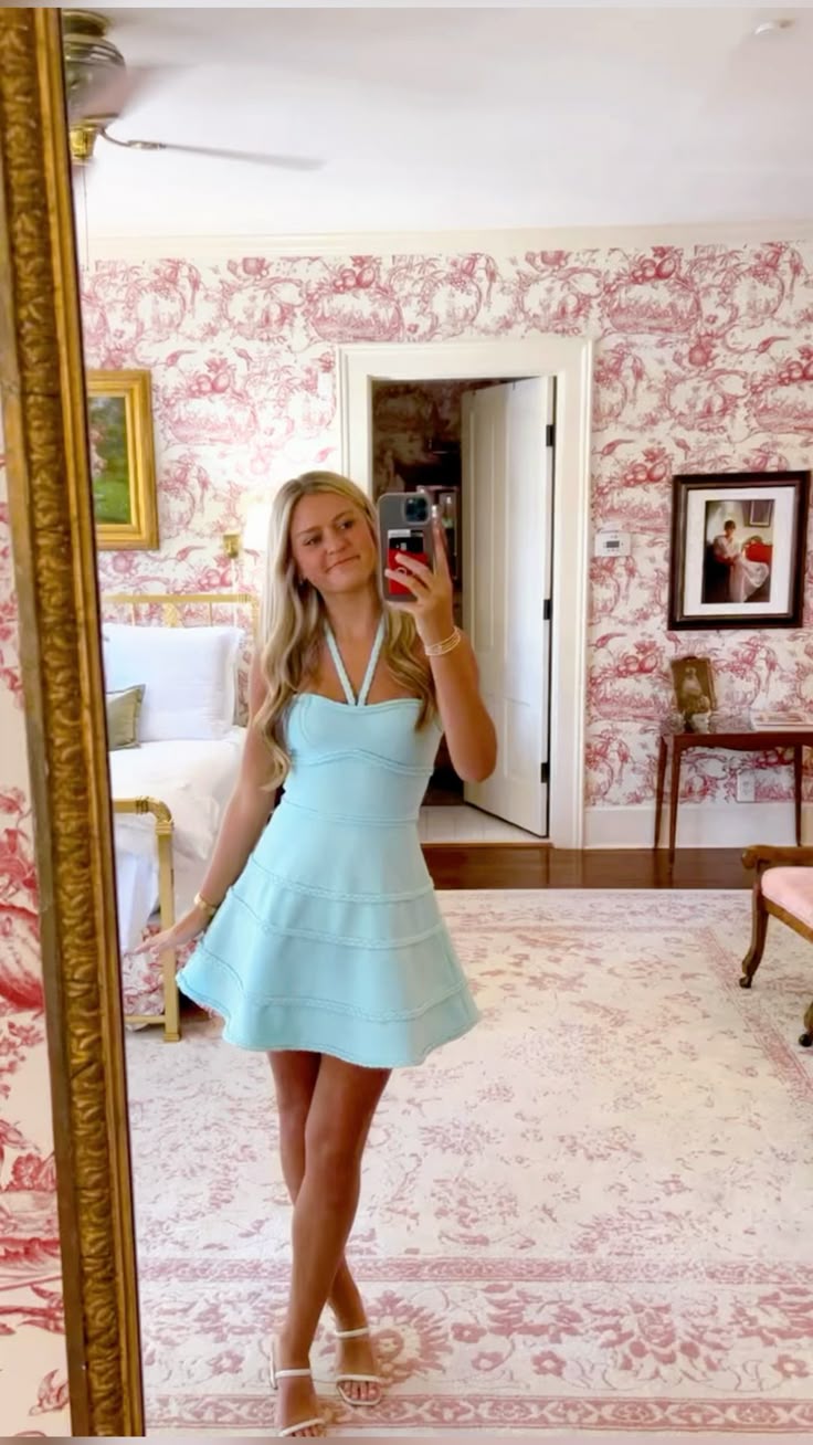 A-Line Blue Short Prom Dresses Cocktail Dress Homecoming Dresses Secondary image