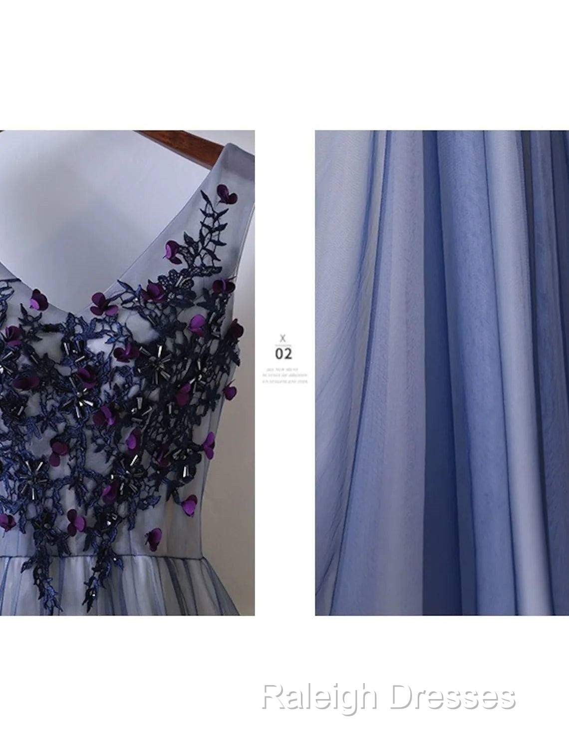 A-Line Bridesmaid Dress V Neck Sleeveless Elegant Floor Length Tulle With Beading / Appliques