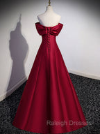 A Line Burgundy Off Shoulder Long Prom Dresses Burgundy Prom Dresses