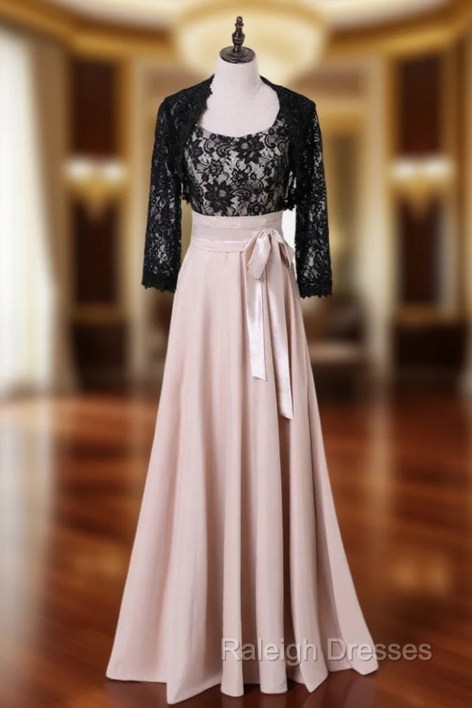 A-line Chiffon Lace Champagne Mother Of The Bride Dresses With Jacket Main image