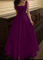 A Line Chiffon Prom Dresses,Long Evening Dress,Formal Dress