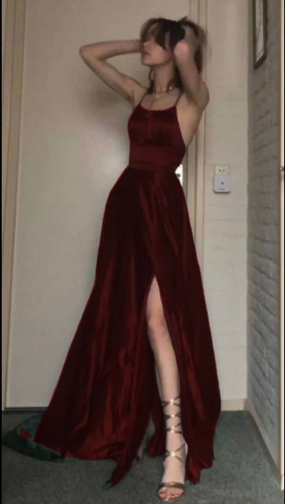 A-Line Dark Green Long Prom Dresses Prom Dresses