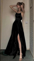 A-Line Dark Green Long Prom Dresses Prom Dresses
