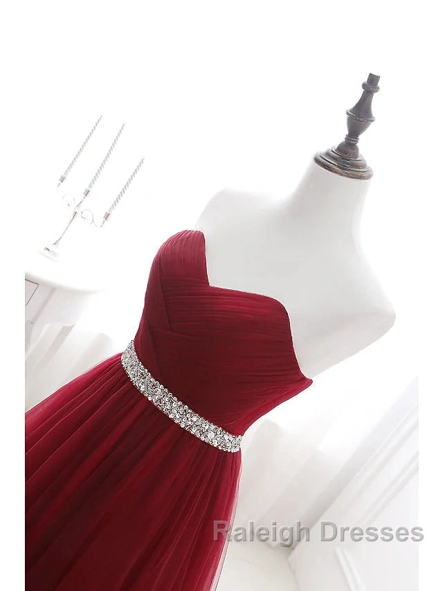 A Line Elegant Quinceanera Prom ValentineS Day Dresses Strapless Sleeveless Chapel Train Satin With Crystals