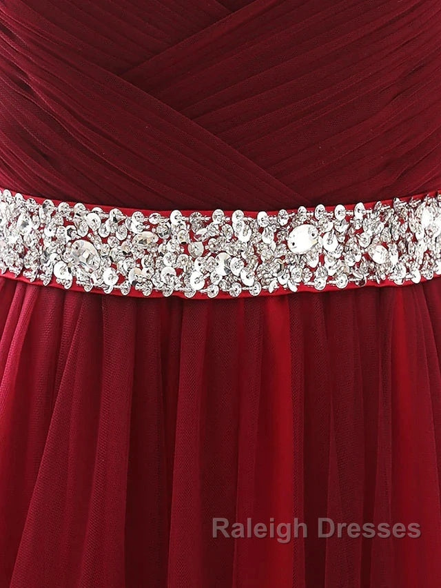 A Line Elegant Quinceanera Prom ValentineS Day Dresses Strapless Sleeveless Chapel Train Satin With Crystals