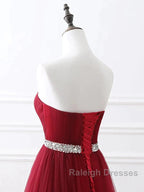 A Line Elegant Quinceanera Prom ValentineS Day Dresses Strapless Sleeveless Chapel Train Satin With Crystals