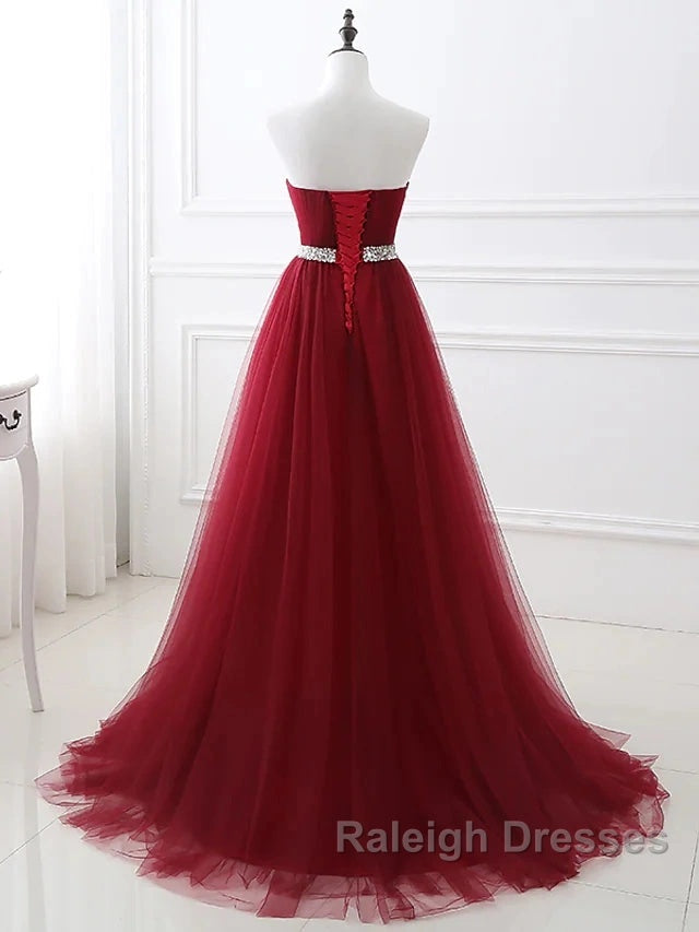 A Line Elegant Quinceanera Prom ValentineS Day Dresses Strapless Sleeveless Chapel Train Satin With Crystals