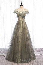 A-Line Evening Gown Elegant Dress Wedding Floor Length Short Sleeve Tulle With Pleats